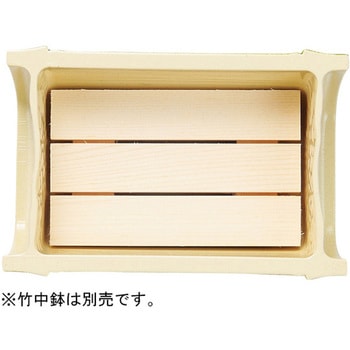 越前竹中鉢用木製高足目皿105*75 - 福井クラフト
