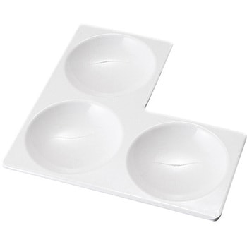 メラミン 169L型三ッ切プレート白 福井クラフト