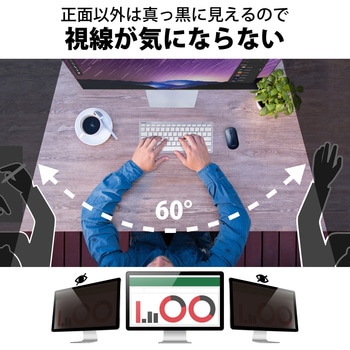 液晶保護フィルター のぞき見防止 抗菌 13.3Wインチ 16：10 エレコム