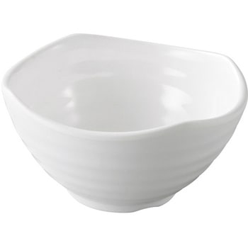 メラミン Φ10.5 四ツ山深丸小鉢 白グロス - 福井クラフト