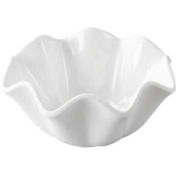 メラミン Φ11.6 花型深小鉢 白グロス 福井クラフト