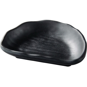 メラミン 9.5 ひねり半月千代口 黒マット 福井クラフト