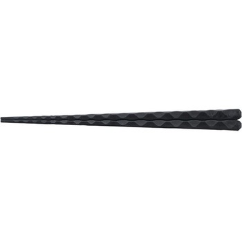 PBT22.5cm 亀甲一刀彫箸 黒OM 福井クラフト
