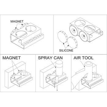 マグネットツールホルダースプレー缶・インパクトレンチ SIGNET(シグネット)
