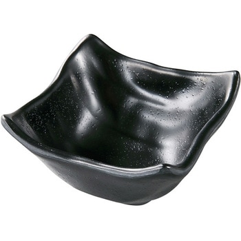 メラミン 10.0 ひねり四方上角小鉢 黒マット 福井クラフト