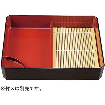 隅切木目天ざる 新溜内朱 親 福井クラフト