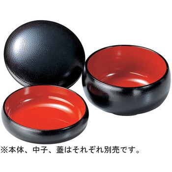 5寸 タイコ鉢 黒羽ケ目/ 蓋 - 福井クラフト