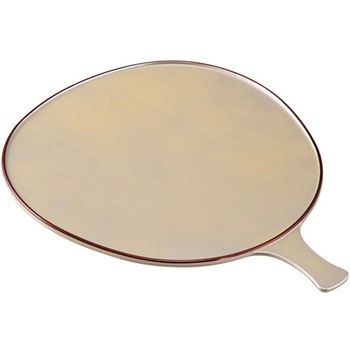 うちわ両面皿黄金金彩/銀透き - 福井クラフト