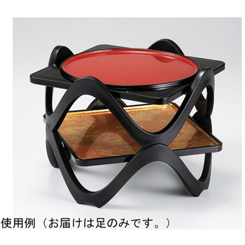 角盆 情盛器 黒干漆 足 福井クラフト