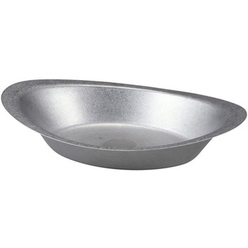 26cm オーバル ステンカレー皿 スモーク銀 福井クラフト