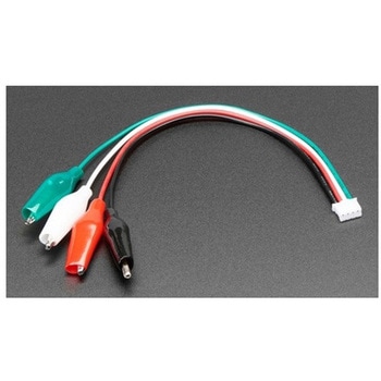 JST PH型 4ピンコネクタ ワニ口クリップ色付変換ケーブル Adafruit