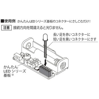 高輝度LED 赤色、5mm、6個入り EK JAPAN