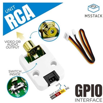 M5Stack用RCAオーディオ/ビデオコンポジットユニット M5Stack