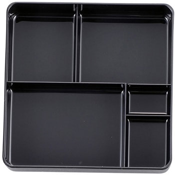 8寸 角千筋弁当 黒天朱固定仕切 蓋親 福井クラフト