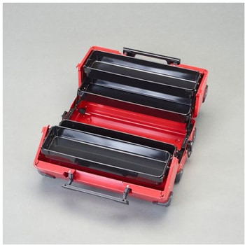 440x233x230mm 両開き工具箱 レッド エスコ