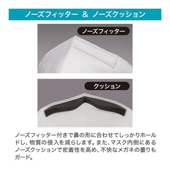 N95マスク 米国NIOSH認証 折畳式・個包装 1箱 20枚入 S-108 アズワン