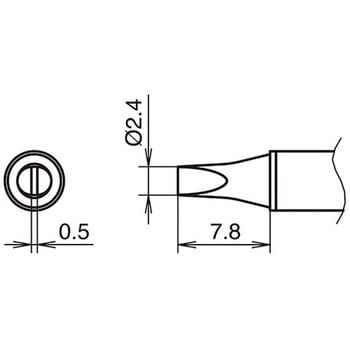 こて先2.4D型 450℃ FX-1001用 HAKKO(白光)