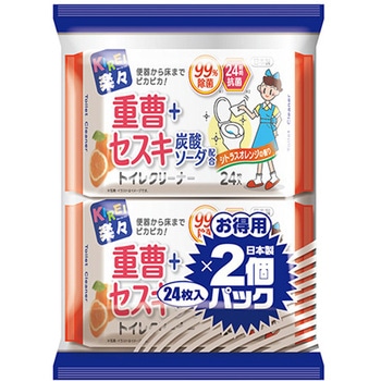 KIREI楽々重曹セスキ除菌トイレクリーナー 24枚×2個入 THT