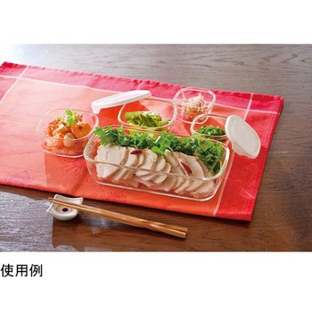 スタッキング耐熱ガラスコンテナ+ミニ角小鉢 5個×8セット入 HARIO