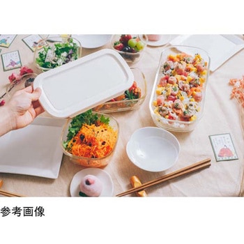 スタッキング耐熱ガラスコンテナ+ミニ角小鉢 5個×8セット入 HARIO