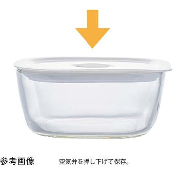 耐熱ガラス製密閉保存容器・角1200 16個入 HARIO