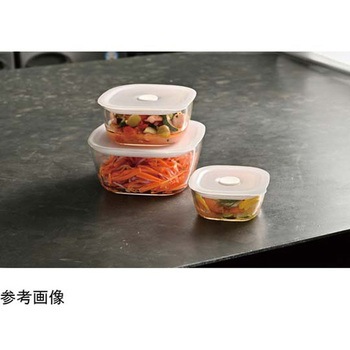 耐熱ガラス製密閉保存容器・角1200 16個入 HARIO