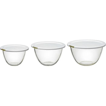 レンジフタ付き耐熱ガラス製ボウル 3個×4セット入 HARIO