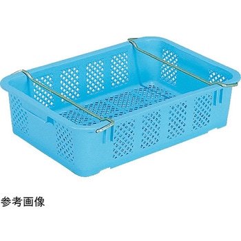 サンテナー A40 PE ハンドル付 ライトブルー アズワン