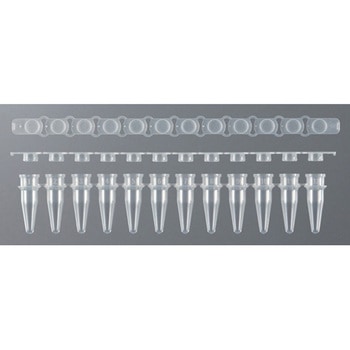 PCR用キャップ付き12連チューブ 0.2mL フラットキャップ 80セット入 BIO-BIK(イナ・オプティカ)