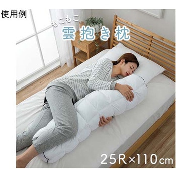 抱き枕 カバー付 約25R×110cm アズワン
