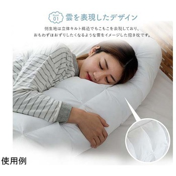 抱き枕 カバー付 約25R×110cm アズワン