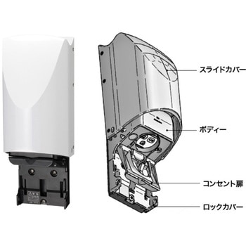EV・PHEV用カバー付きコンセント Pit-C3 日東工業
