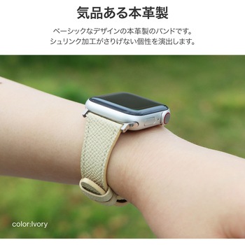 Apple Watch 38/40/41mm バンド 「CORVIN」 シュリンクレザーバンド LEPLUS NEXT
