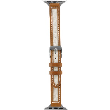 Apple Watch 38/40/41mm バンド 「CORVIN」 キャンバスMIXスリムレザーバンド LEPLUS NEXT