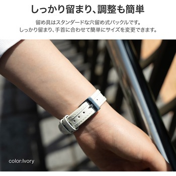 Apple Watch 38/40/41mm バンド 「CORVIN」 キャンバスMIXスリムレザーバンド LEPLUS NEXT