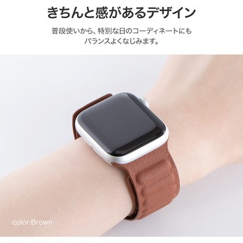 Apple Watch 38/40/41mm バンド 「CORVIN」 レザー風マグネットバンド - LEPLUS NEXT