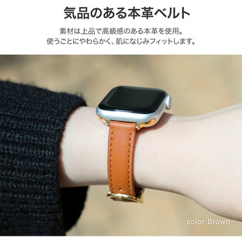 Apple Watch 38/40/41mm バンド 「CORVIN」 スリムレザーバンド LEPLUS NEXT