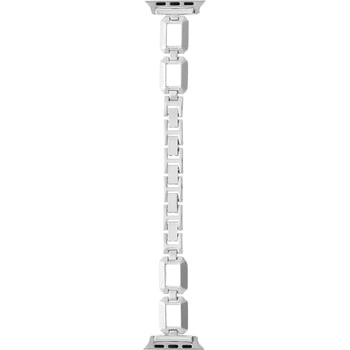 Apple Watch 38/40/41mm バンド 「CORVIN」 スクエアメタルバンド シルバー LEPLUS NEXT