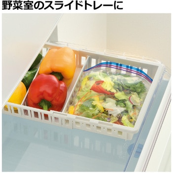 トトノ 野菜・冷凍室用 伸縮ストッカー浅型 - Richell(リッチェル)