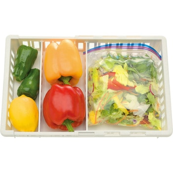 トトノ 野菜・冷凍室用 伸縮ストッカー浅型 Richell(リッチェル)