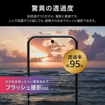 Google Pixel 9 Pro レンズ保護ガラスフィルム 「GLASS PREMIUM FILM」 レンズ単体型 超透明 高透過約95% LEPLUS NEXT