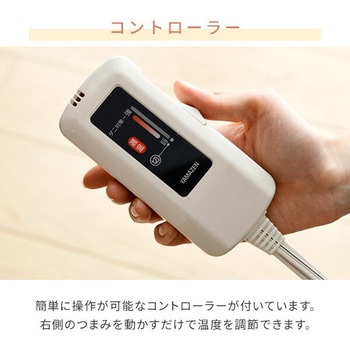 ホットカーペット ホットマット 洗えるどこでもカーペット 体ポケット付き YAMAZEN(山善)