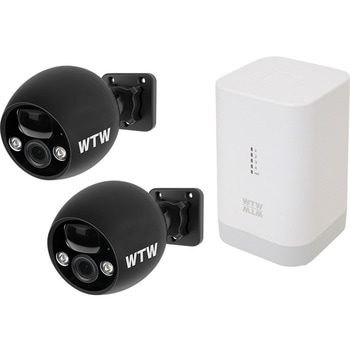 防犯カメラ 防犯灯 Wi-Fiネットワークカメラ2台セット WTW-EG1980Y 塚本無線