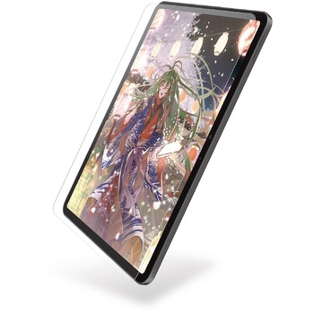 11インチ iPad Pro (M4) ガラスフィルム ペーパーライク ケント紙 アンチグレア ガイドフレーム付 エレコム
