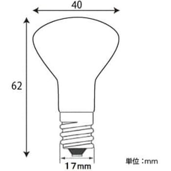 ミニレフランプR40耐熱透明色レッド 旭光電機工業