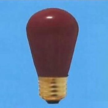 サイン球ST45セラミックレッド10W - 旭光電機工業