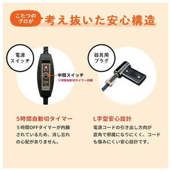 こたつ こたつテーブル 正方形 300W 5時間自動切タイマー YAMAZEN(山善)