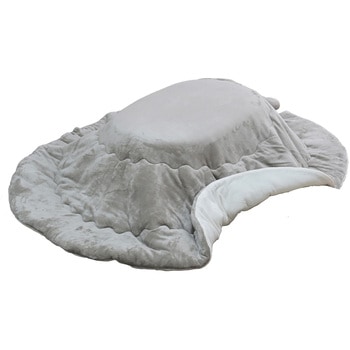 リバーシブル 洗える こたつ布団 丸型 楕円形 90×60用 フランネル調 YAMAZEN(山善)