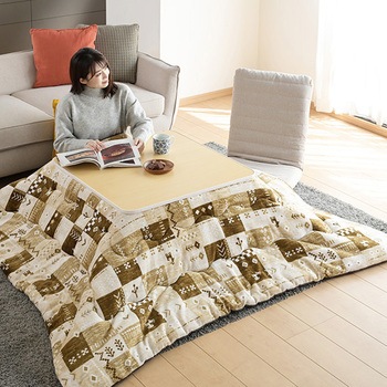 こたつ布団 正方形 75×75 80×80用 フランネル調 京都絞