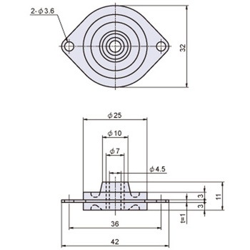 ソフトシリコン防振ゴム QKP型 - ジョー・プリンス竹下